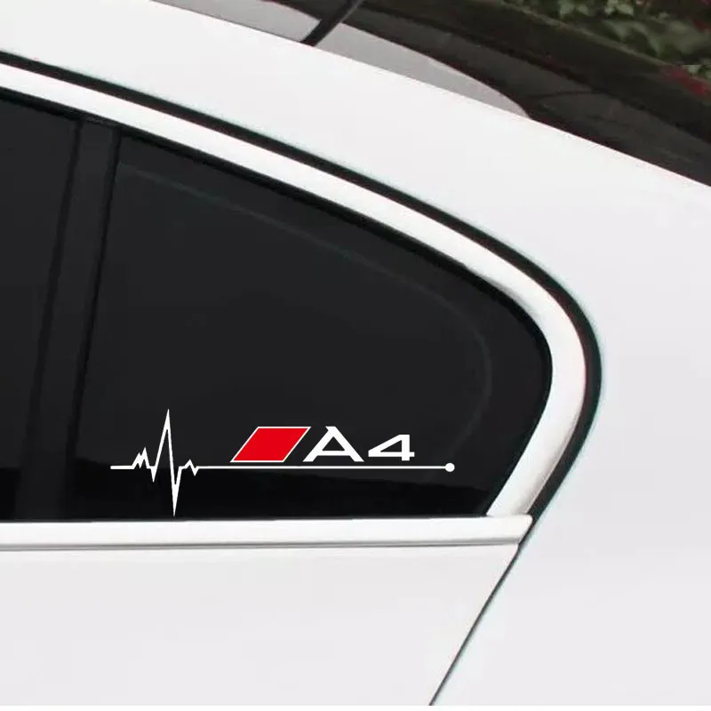 Autocollants réfléchissants pour vitres de voiture, 2 pièces/lot, pour Audi A3 p8 b5 b6 b7 b8 b9 c5 c6 c7 A4 A5 A6 A7 A8 8P 4F TT, décoration