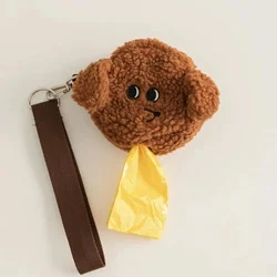 1PC Pet Bag Cute Plush Outdoor Portable Waste Dispenser Carrier Dog Clean Holder Storage Box Accessories
