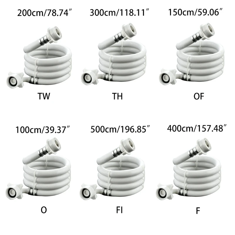 M2EE-두꺼운 PVC 와셔 워터 파이프 커넥터, 자동 세탁기 입구 호스 연장 튜브, 쉬운 설치