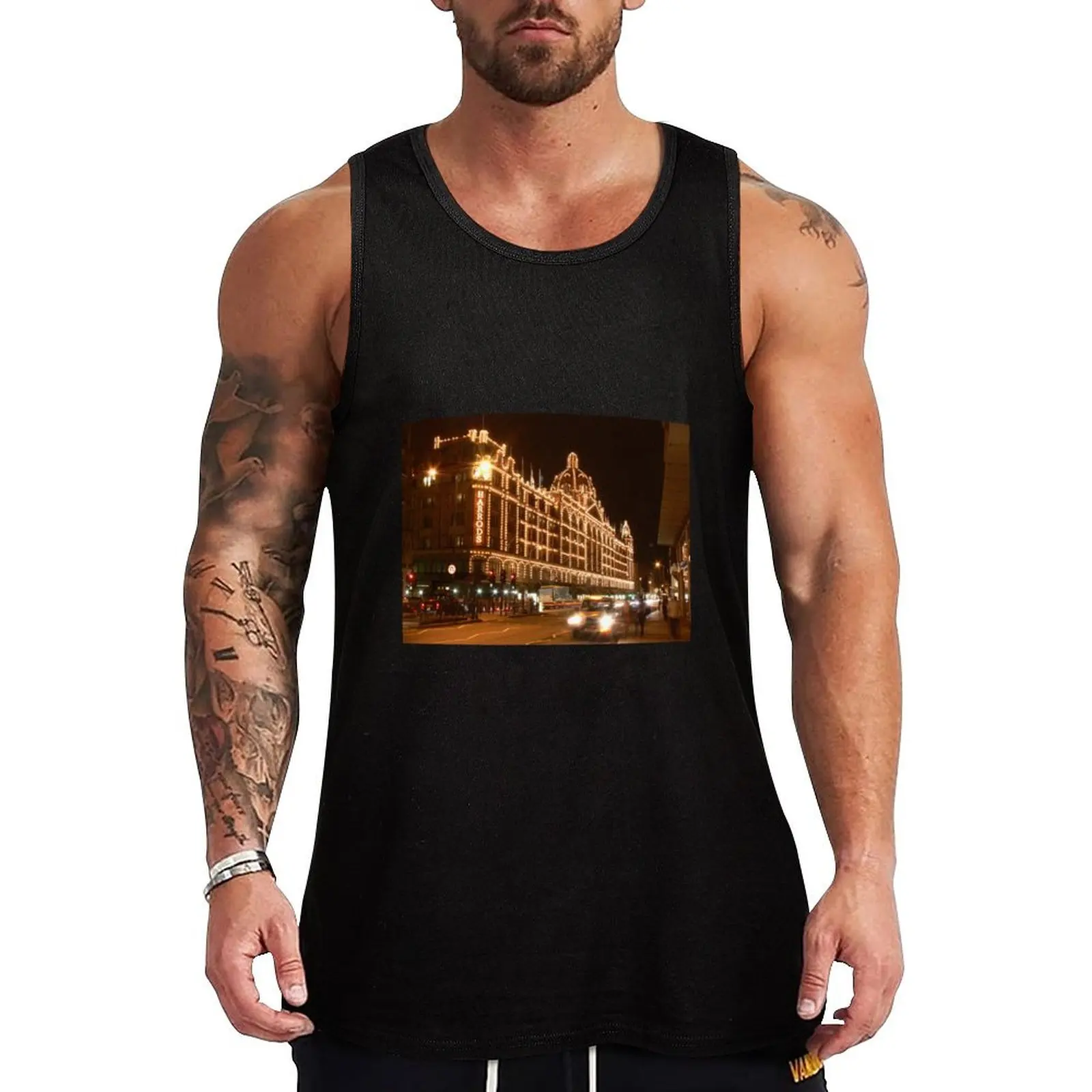 

Harrods, London Tank Top sleeveless Men's t-shirts sleeveless gym shirts male t-shirt gym man bodybuilding man