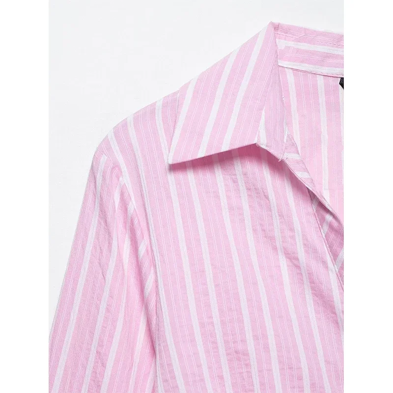 Nowa moda damska Seksowne sukienki w paski w jednolitym kolorze Sukienka z długim rękawem w stylu plażowym Kobiece eleganckie sukienki imprezowe