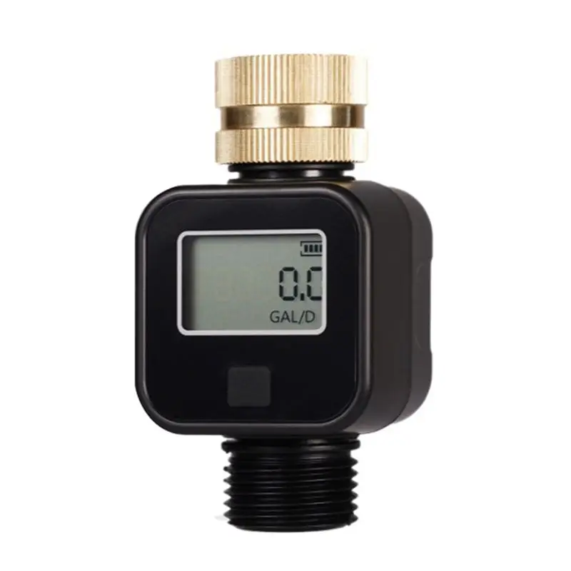 [NEWA64Z!】 Water Flow Meter IPX6 Waterproof With Brass Inlet Thread For Measure Outdoor Garden Hose Water Tank Lawn Sprinkler