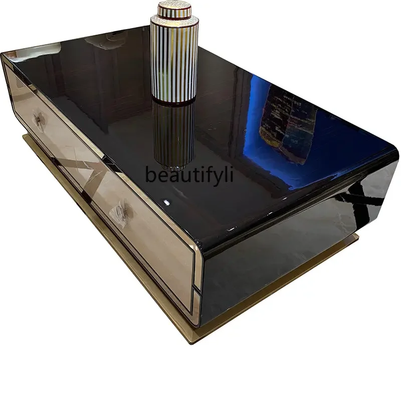 

Italian Style Solid Wood Coffee Table Small Table Villa Living Room TV Cabinet Unit Hong Kong Style New Suite Modern FurnitureA