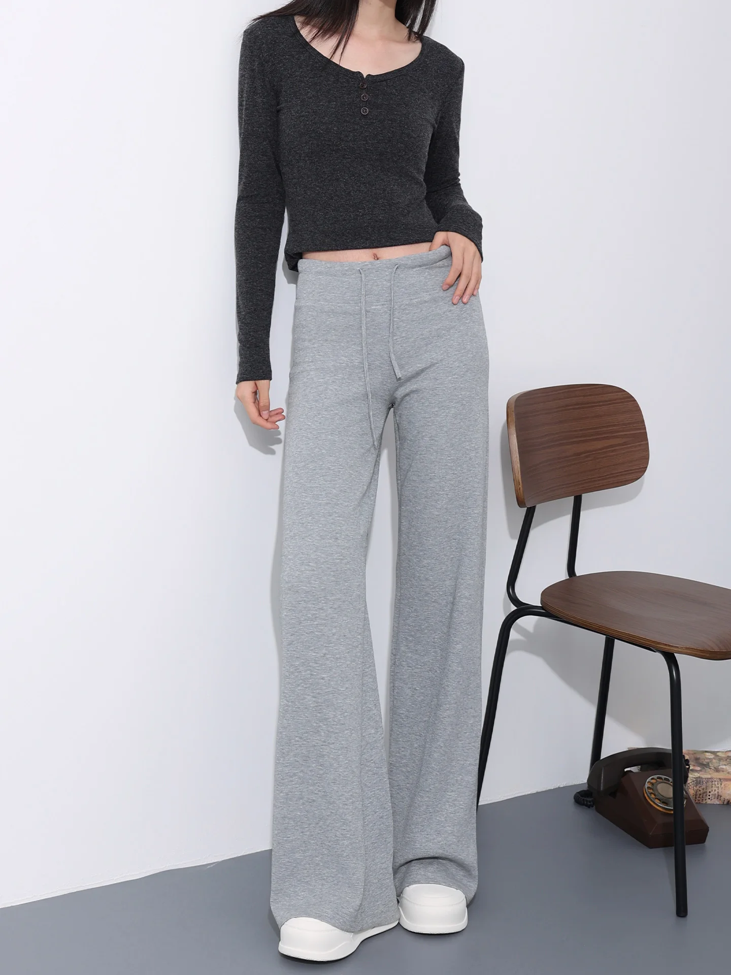 Yogabroek met verlengde lengte Dames Hoge taille Los Casual Vloerlengte Sportbroek Ultra lange versie Herfst Winter Nieuwe Sle