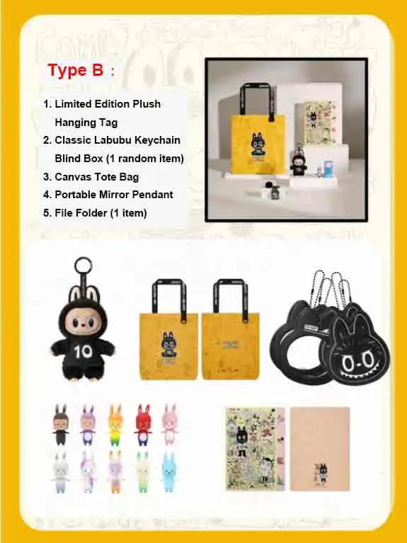 Originele authentieke POP MART Labubu THE MONSTERS 10th Anniversary Limited Blind Box Doll Bag sleutelhanger verjaardagscadeaus