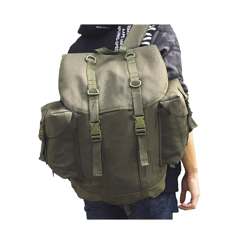 

Mountaineering Bag Large Capacity Canvas Made of 35L Outdoor Backpack World War II Packbag Tent Bag