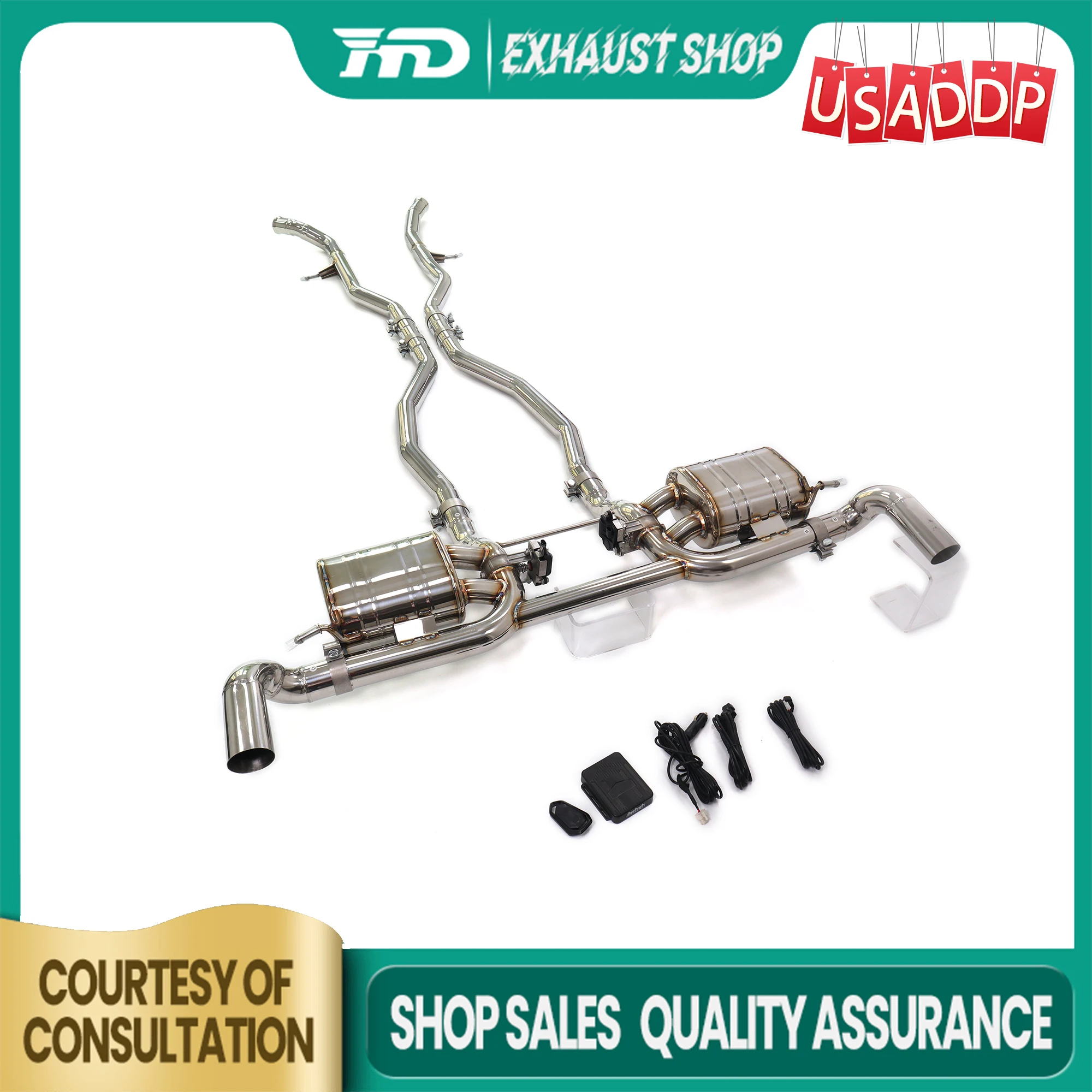 

Exhaust system Catback for Mercedes Benz ML400 W166 SS304 Electronic valves Long service life Muffler