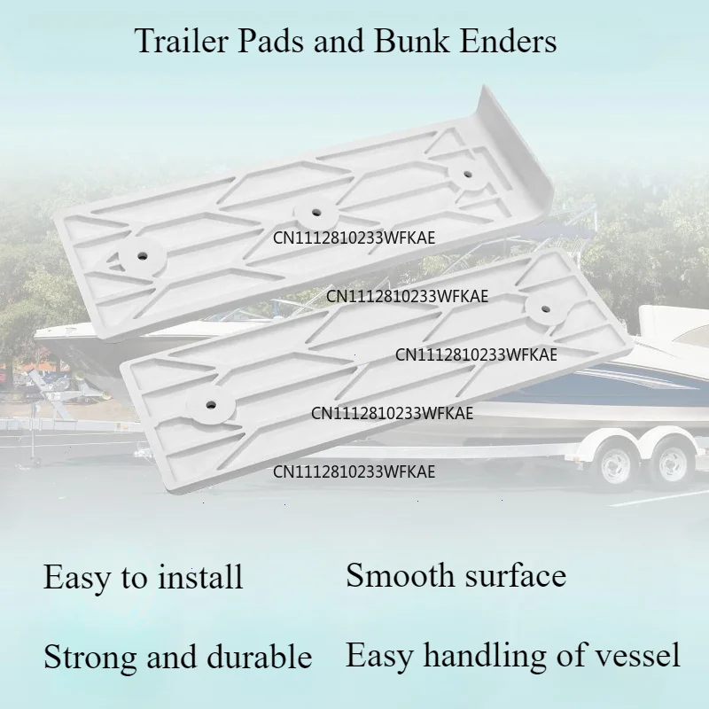 Boat Trailer Bunk Slide Pads and Boat Trailer Glide Bunk Enders for Launching & Loading Boat on/Off Trailer Easier 3