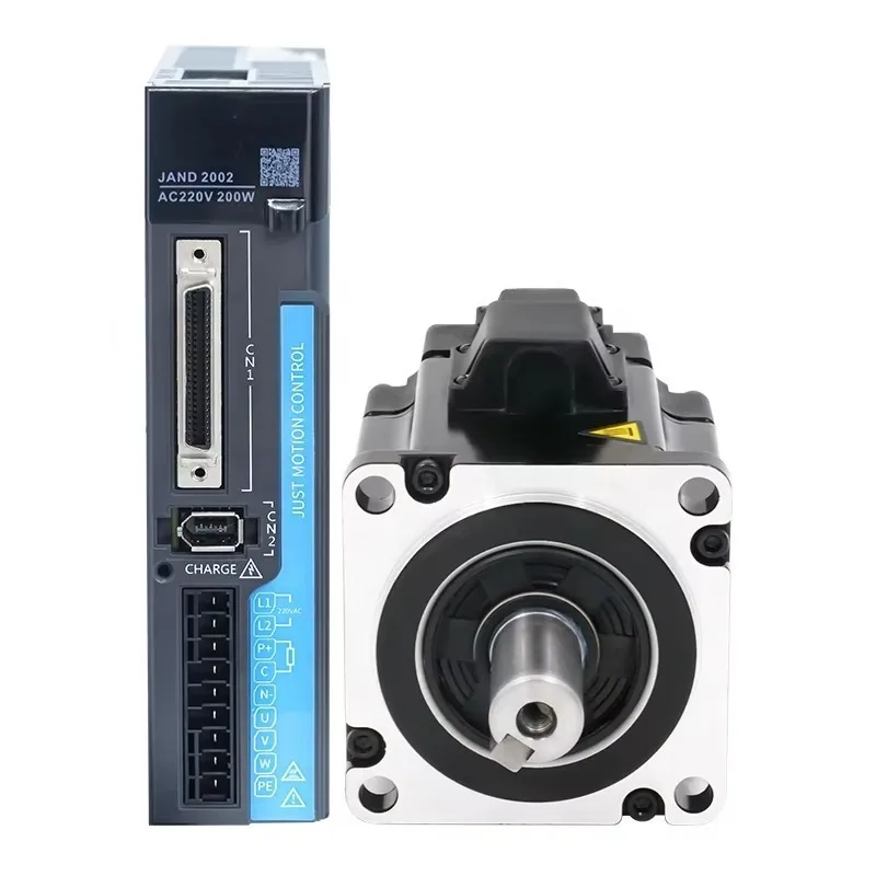 60JASM502230K-17B+JAND2002-20B High-performance Single Phase 220V 200W Smart Motor AC Servo Motor 17-bit Absolute Encoder Driver