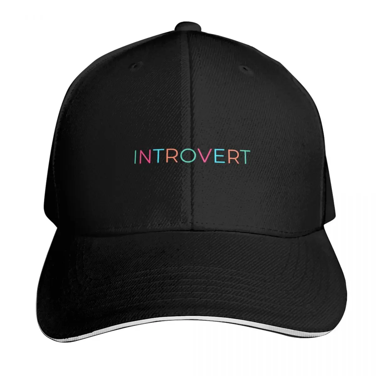 Introvert Baseball Cap Strapback Dad Hat Six Panel Structured Crown Sun Protection UPF 50+