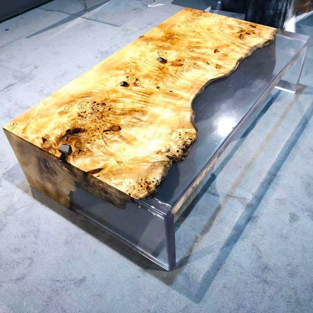 Hot Sales Sustainable Luxury Modern Walnut Wood Live Edge Resin Table Epoxy River Table For Dining Room Conference Hotels Worksh
