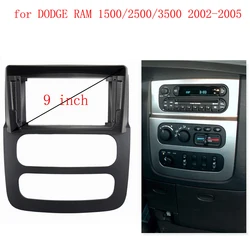 9 inch Car Fascia Radio Panel for DODGE RAM 2002-2005 Dash Kit Install Facia Console Bezel Adapter 9inch Plate Trim Mount Cover