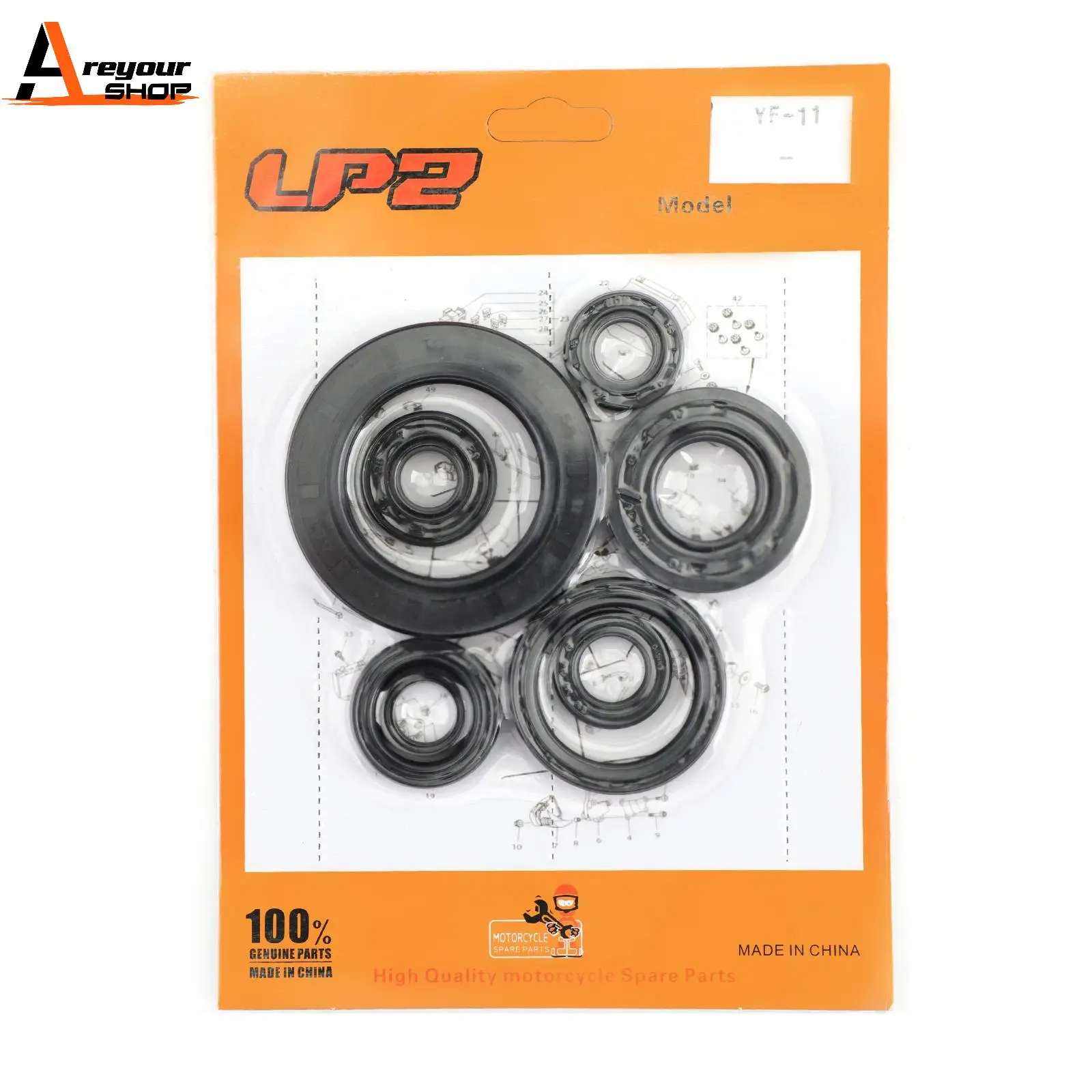 Areyourshop 8pcs Engine Oil Seal Kit Set for Honda CR250R 1992-2001 1993 1994 1995 1996 1997 2000 CR 250R cr250r cr-250r