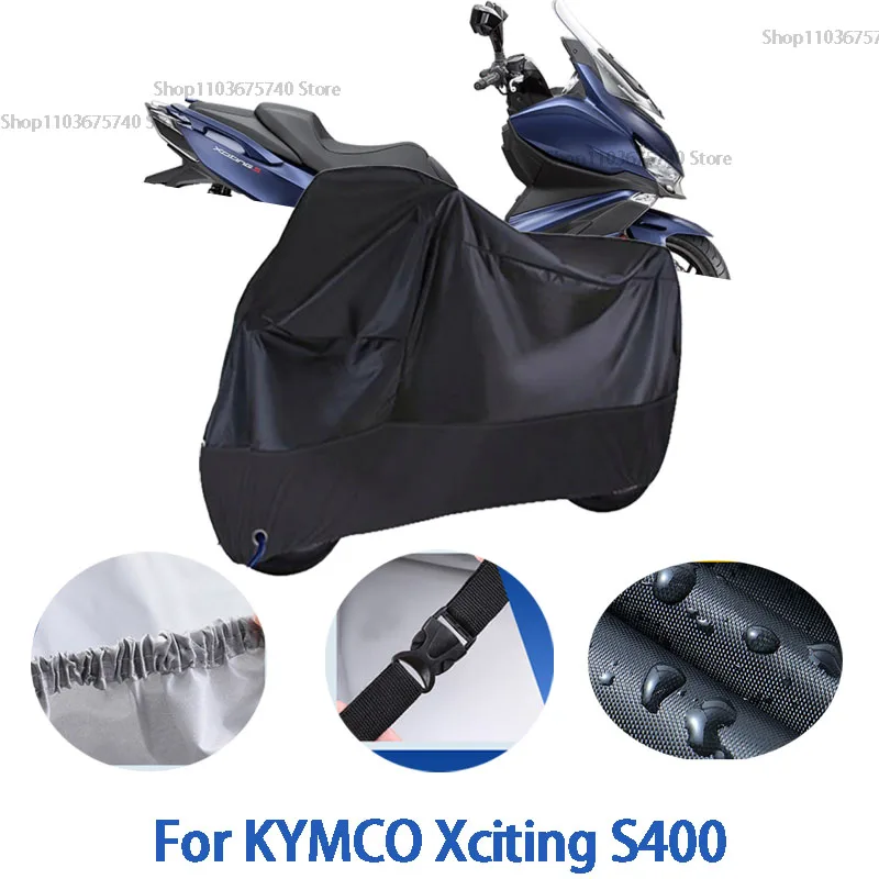 

Motorcycle Full Covers For KYMCO Xciting S400 Car Outdoors Sun Protection Dust No Ear Thickened Oxford Clothcover Accessories