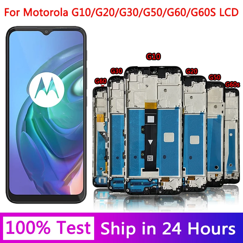 Original G Series Screen for Motorola Moto G10 G20 G30 G50 G50 5G G60 G60S G100 LCD Display Touch Screen Digitizer Replacement