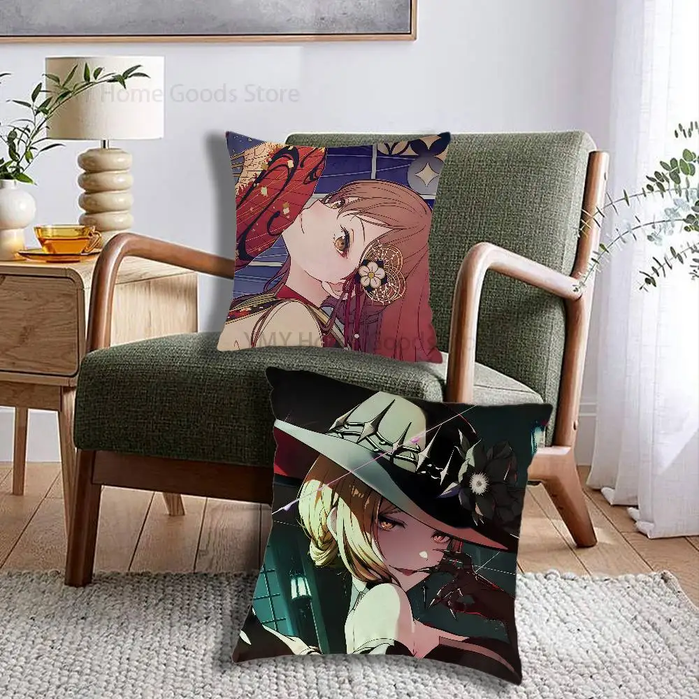 Virtual Singer Short hair MEIKO Print Throw Pillow Cover Square Cushion Case for Living Room Bedroom Decor