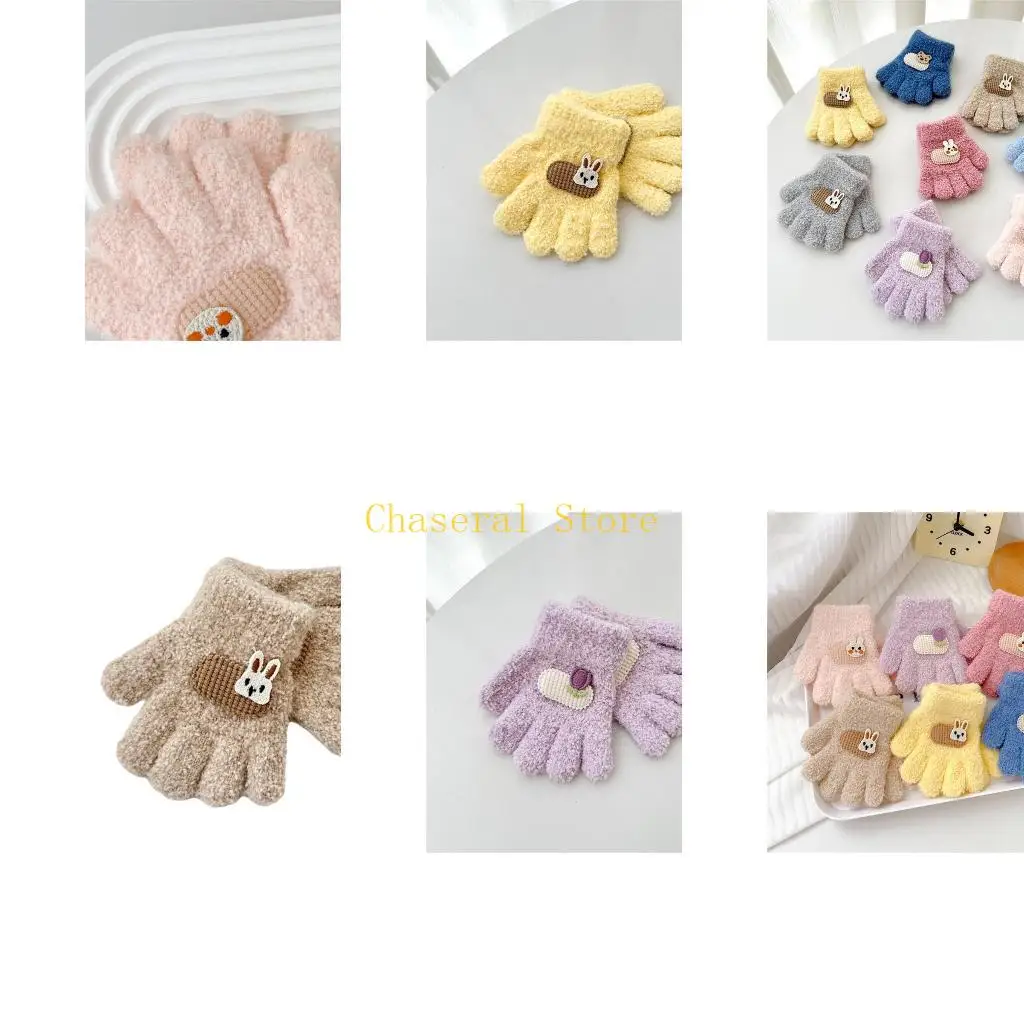 

E7CE, 1 пара детских зимних варежек для детей от 1 до 3 лет, мягкие варежки из полиэфирного волокна, детские варежки с рисунком
