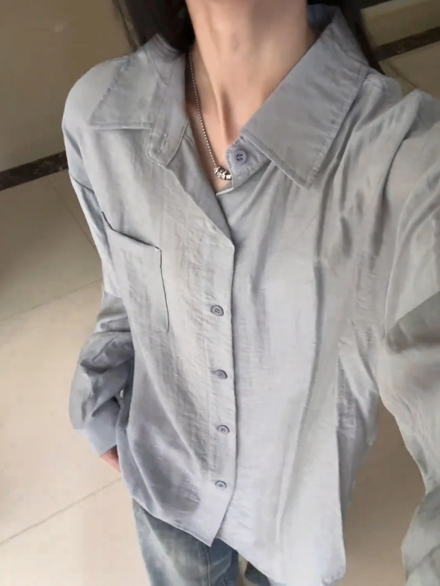 

Мужская осенняя легкая дышащая рубашка Cleanfit Linen свободного кроя для многослойного образа, повседневная уличная одежда