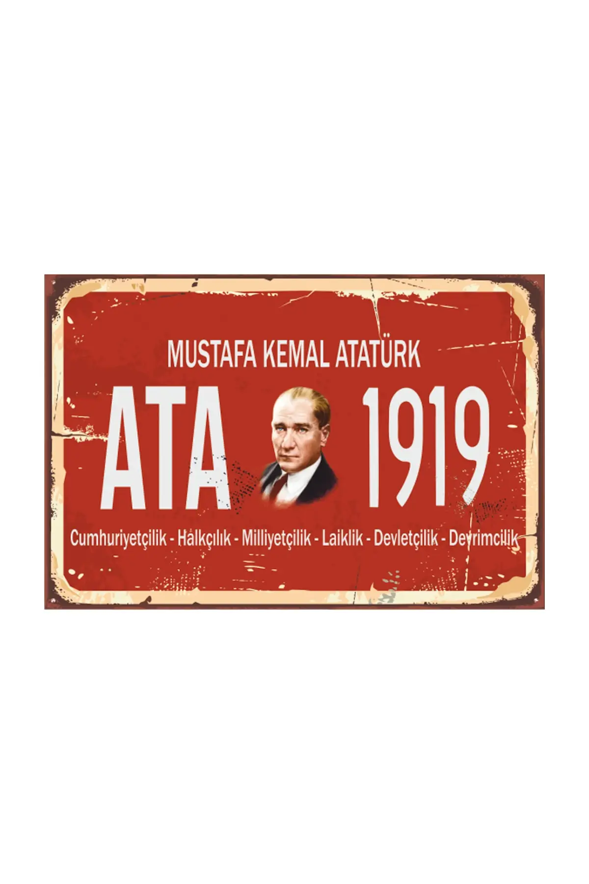 

Mustafa Kemal Atatürk Sign Style Retro Vintage Wooden Poster 2030044