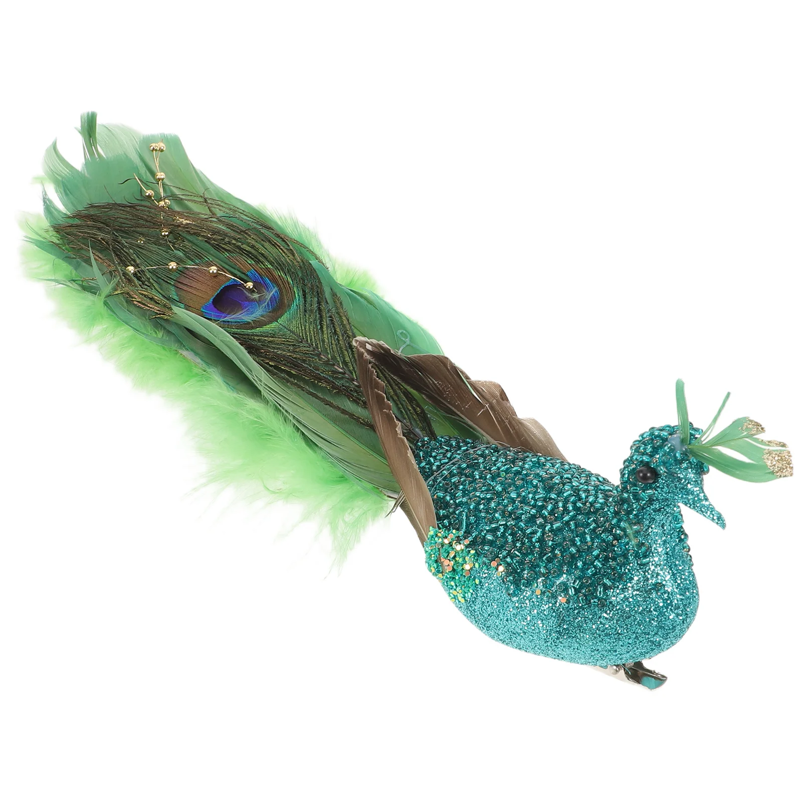 

Peacock Tree Decorations Realistic Artificial Birds Glitter Hanging Ornament for Holiday and Indoor Space Enhancement