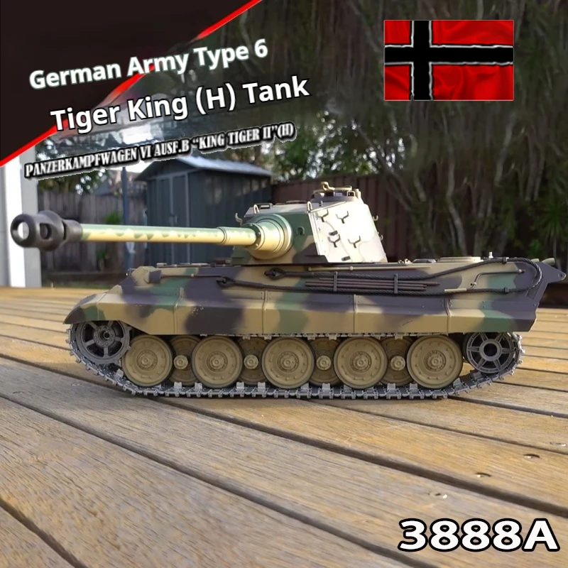 

Rc German Tiger King Henglong 3888A Henschel Heavy Remote Control Tank 2.4g Models Multifunctional Child Remote Control Toy Gift