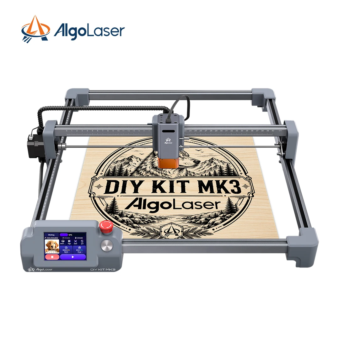 AlgoLaser DIY KIT MK3 8W Diode Laser Engraver with 3.5'' Touchscreen Max 15000mm/min High Precision Engraving Machine