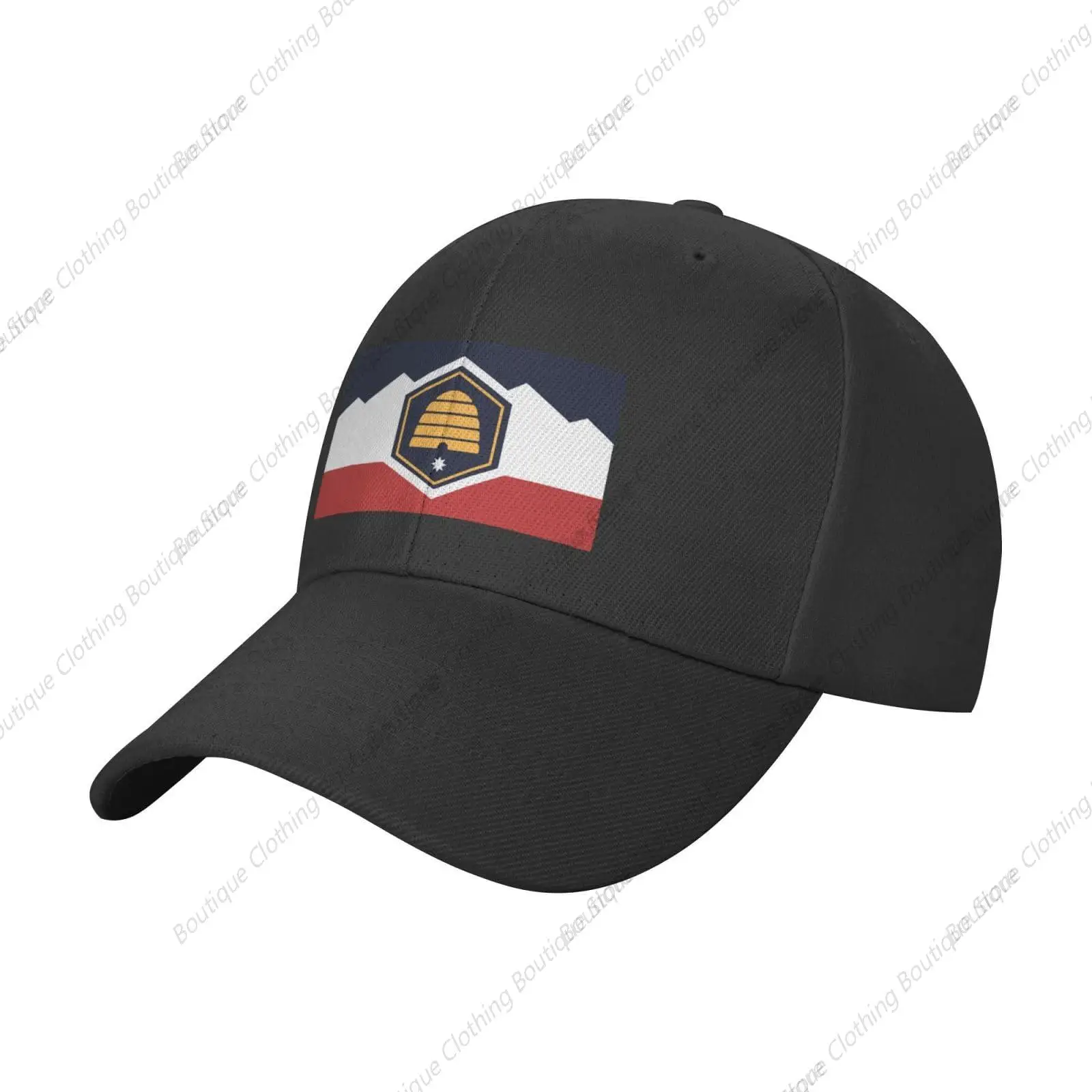 

State Flag Baseball Cap, Adjustable, Men's Women's Caps, Trucker Hat, Black