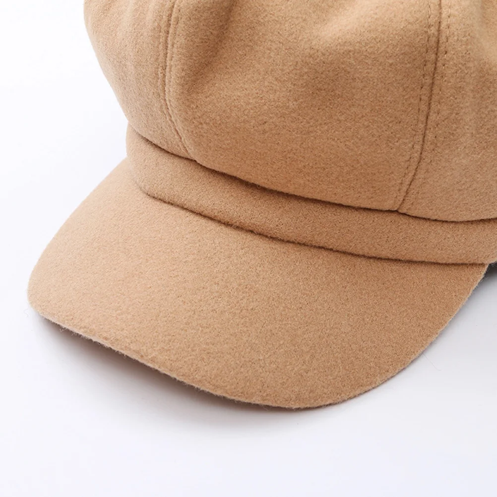 

Octagonal Beret Women Warm Woolen Hats Caps Fashion Beanie Autumn Winter Stylish Cozy Lightweight Ideal Matching Outfit Gift