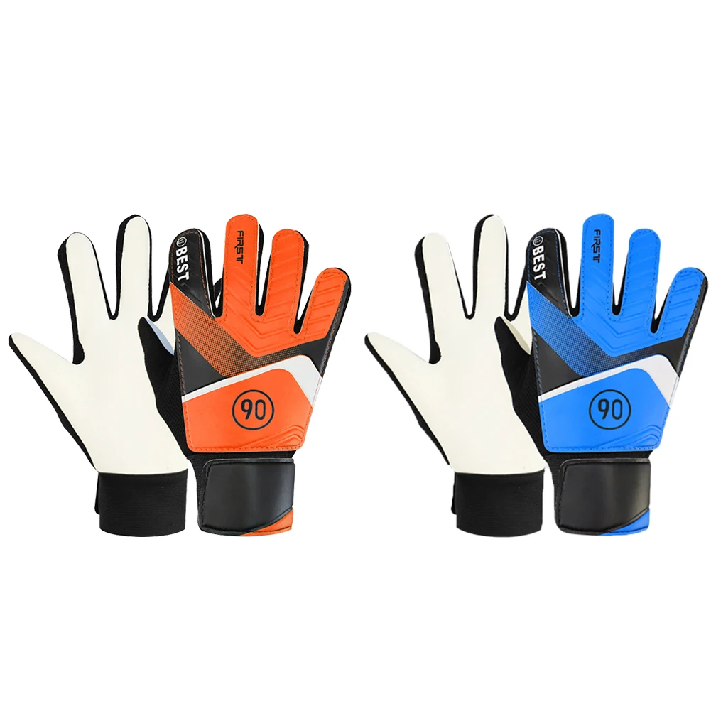 1Pair Football Goalkeeper Gloves for Kids Latex Goalkeeper Finger Protector Anti-collision Non-slip Breathable Sporting Supplies