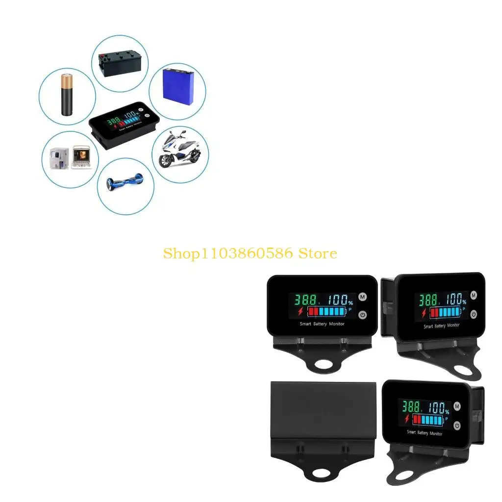 242A Waterproof Battery Monitor 12v 24v 36v 48v 60v 72v for Car Motorcycles Golf Cart