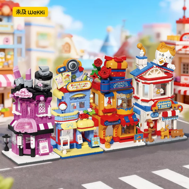 

WeKKi Creative Park Street View Shop 5.0 Building Blocks The Merry Giftery Adorable Pet Store Toy Assembly Model Gift