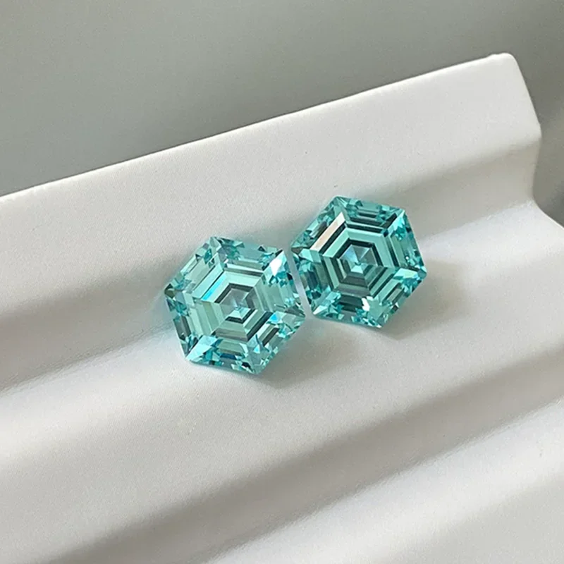 

Ruihe High Quality Hexagon Cut Lab Grown Paraiba Gemstone for Jewelry Making