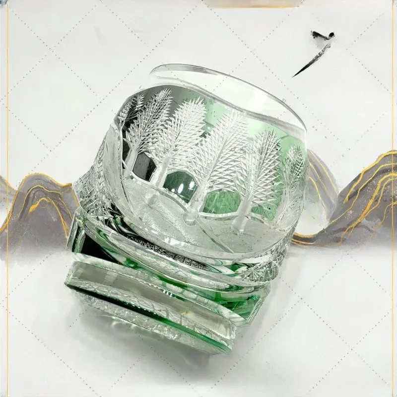 Spring, summer, autumn and winter four seasons, high-end handmade, carved crystal glass