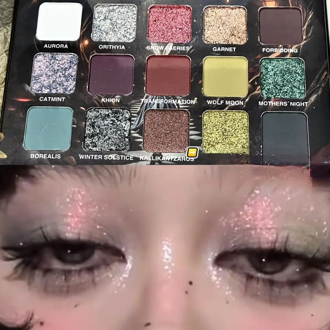 15 Colors Goth Eyeshadow Palette Matte Shimmer Glitter High Pigment Waterproof Halloween Smoky Eye Makeup