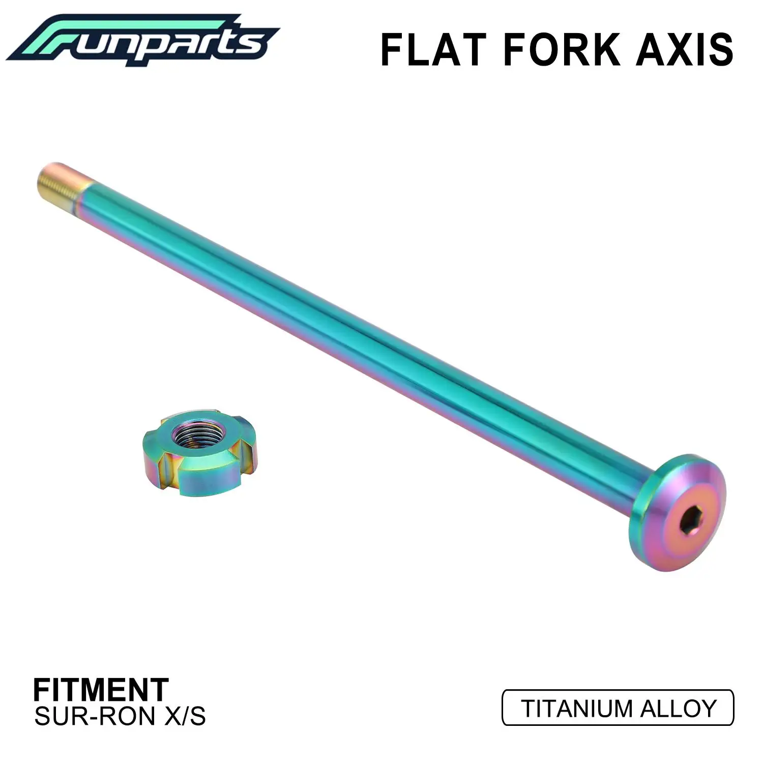 

Funparts Motorcycle Accessories Flat Fork Axis Front Fork Thru Axle For Surron Lightbee X S Electric Vehicle Bike Titanium Alloy