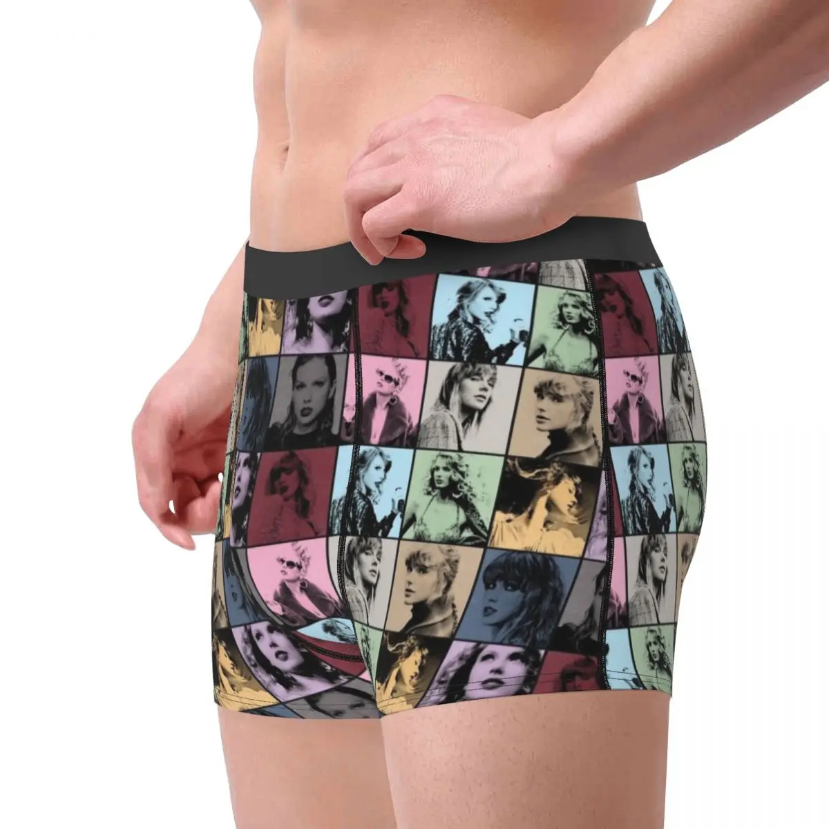 Custom Taylor American Singer Swift Boxer Shorts Men 3D Printed Male Stretch Underwear Panties Briefs