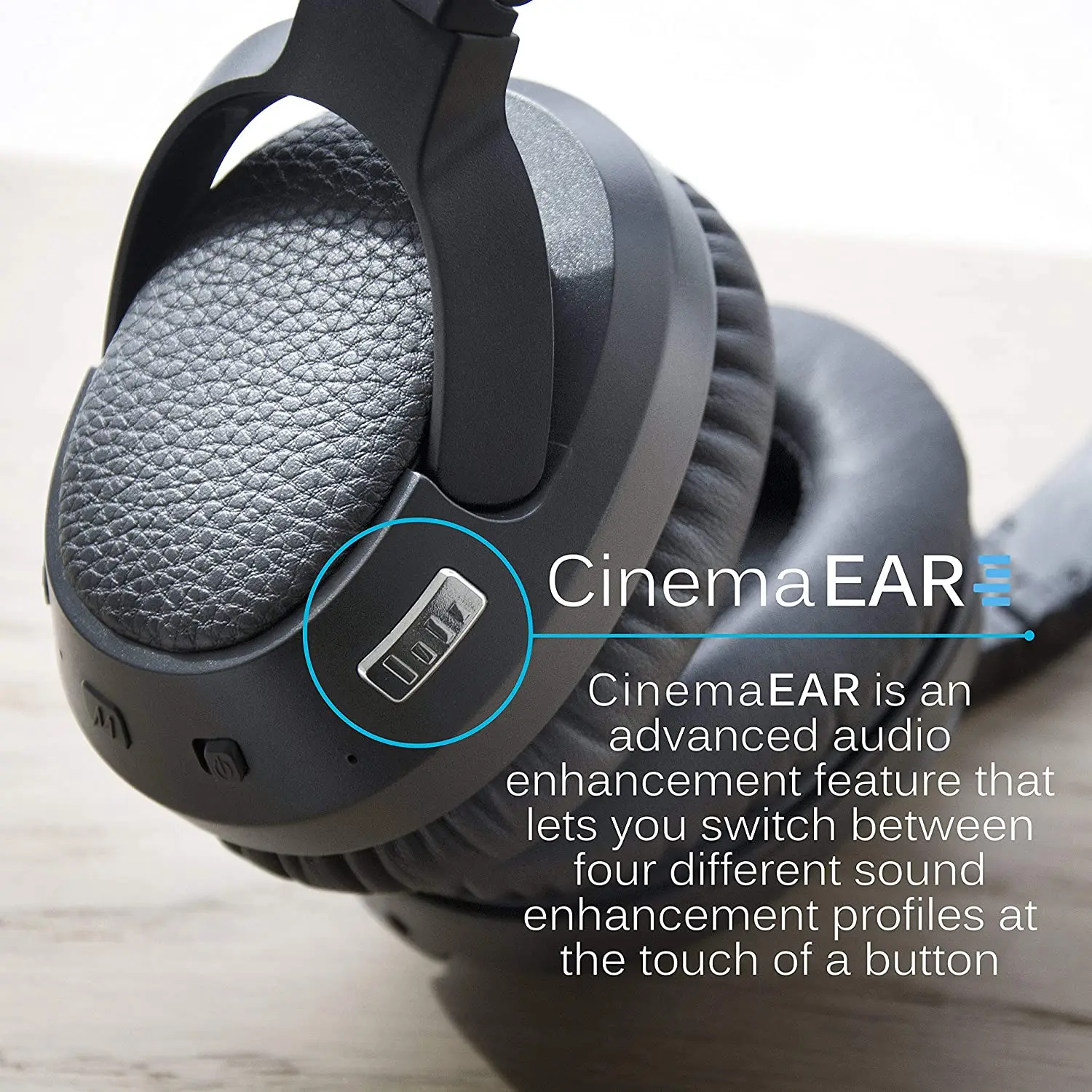 Imagem -03 - Mee Matriz de Áudio Cinema Bluetooth Fones de Ouvido sem Fio Aptx Baixa Latência Cinemaear Aprimoramento Áudio Som Mais Claro em Programas de tv