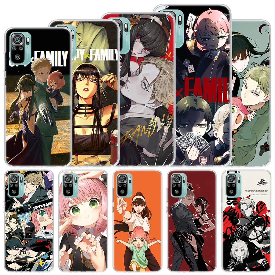Funda blanda Anime S-Spy Family Anya para Xiaomi Redmi Note 14 13 12S 11S 10S 12 11 10 funda de teléfono 11T 11E Pro Plus 9 9S Shell Coque