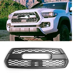 Car Grilles ABS Front Bumper Hood Racing Grille For Toyota Tacoma 2016-2023 Matte Black Car Auto Accessories