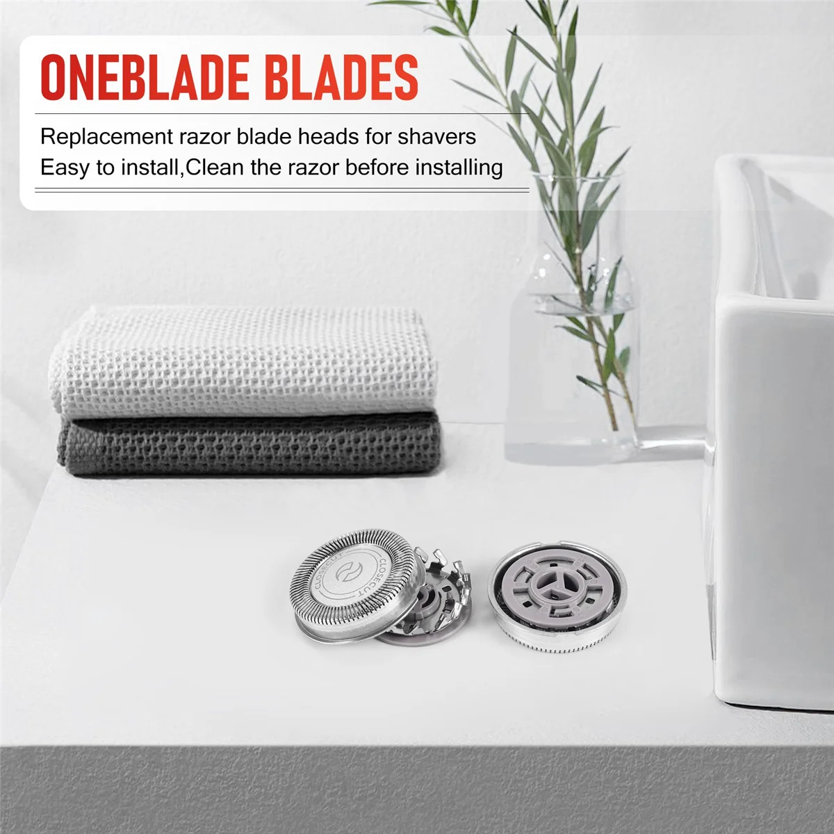 Cortadores de lâmina de cabeça de barbear de substituição de 3 peças para Philips Norelco HQ4 HQ58 HQ56 HQ80
