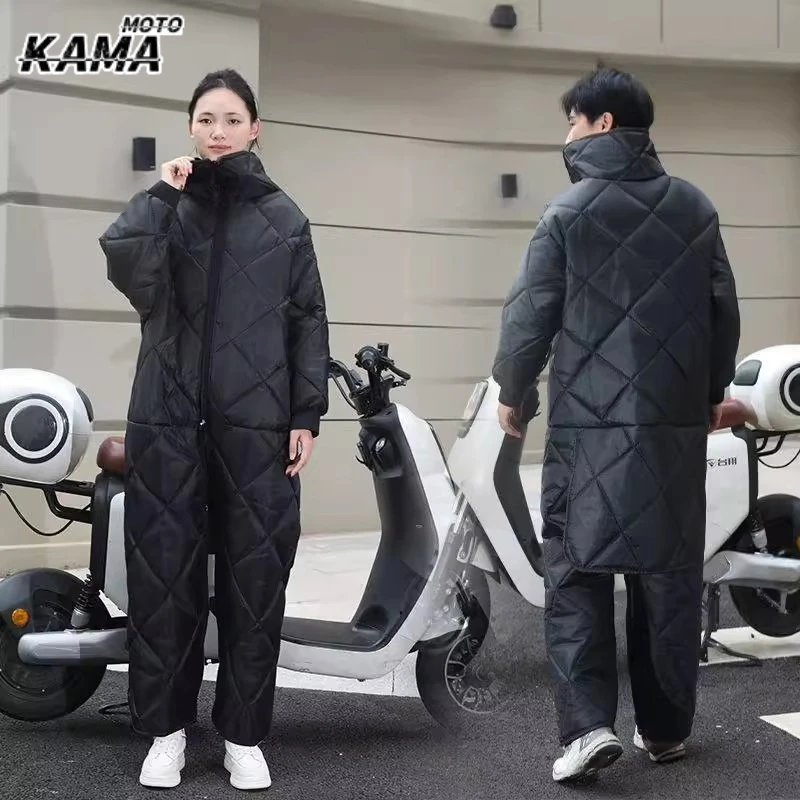 

Winter Outdoor Warm Plush Fishing SkiCold-proof Suits Motorcycle Riding Cold-proof Clothes Waterproof Windproof One Piece Suits