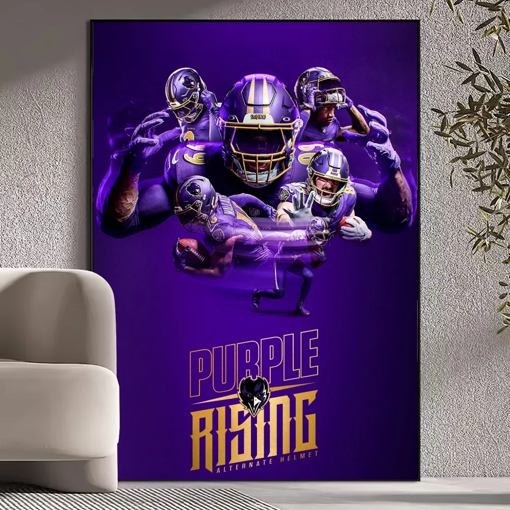 Affiche murale imprimée R-Ravens NFLS, décoration de la maison, salon, 3,9