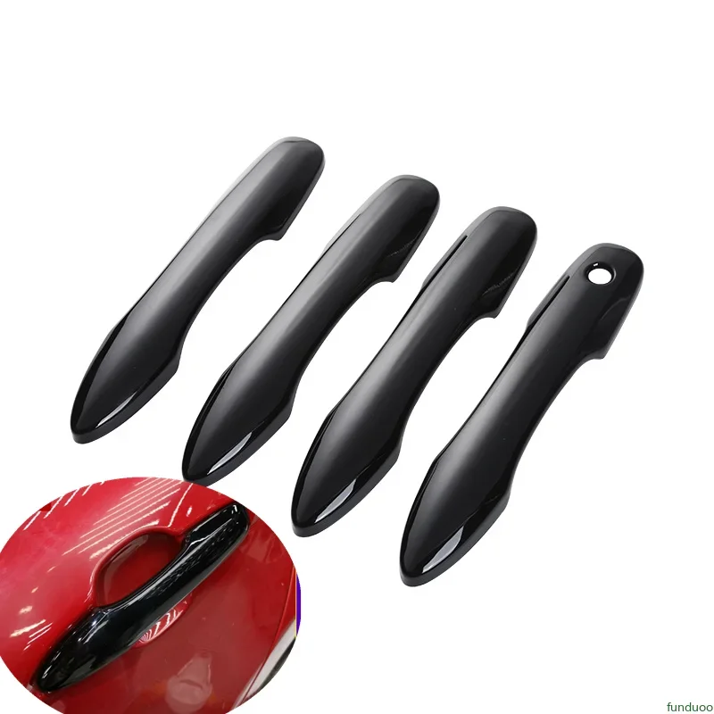 

For Toyota Corolla Auris E210 2019-2022 Glossy Black Chrome Car Door Handle Cover Bowl Trim Sticker Styling Accessories