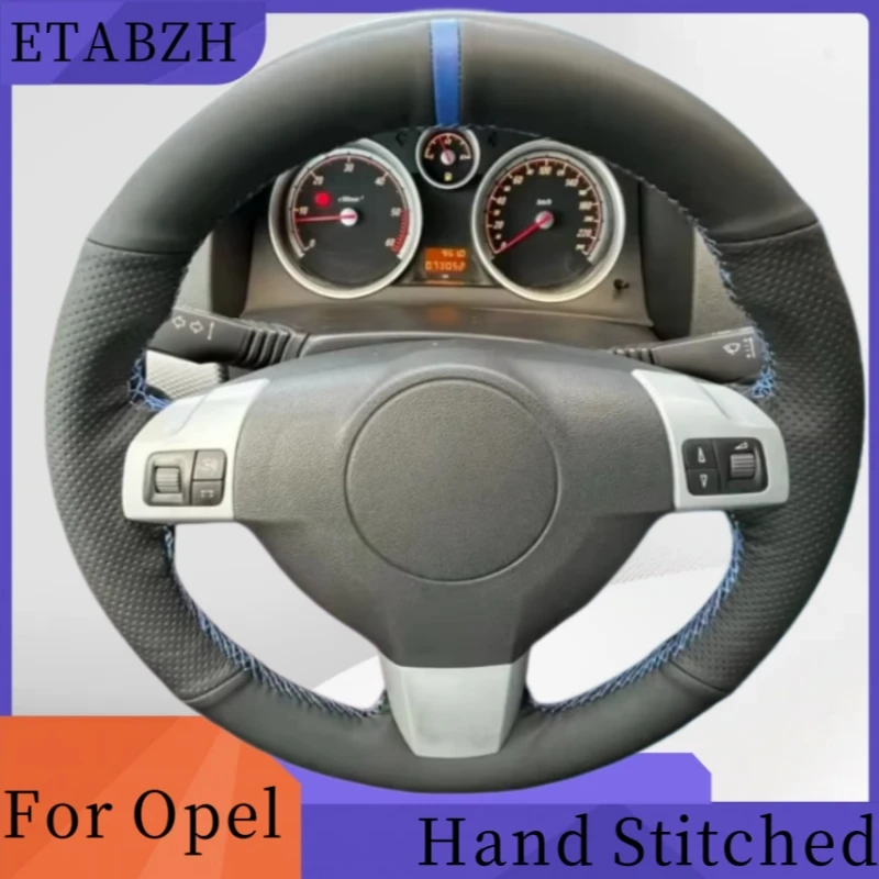 Custom Hand Stitched Microfiber Leather Borant 2006 2007 2008 Car Interior Accessories Car Steering Wheel Cover For Opel Astra
