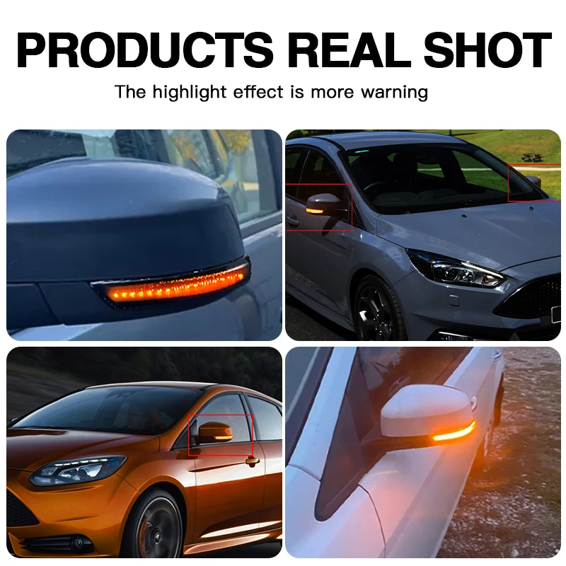 2 قطعة LED الجانب مرآة الرؤية الخلفية ماركر مصابيح لفورد مونديو MK4/التركيز MK3 التركيز MK2 تجميل العنبر أضواء مؤشر الإشارة 12 فولت