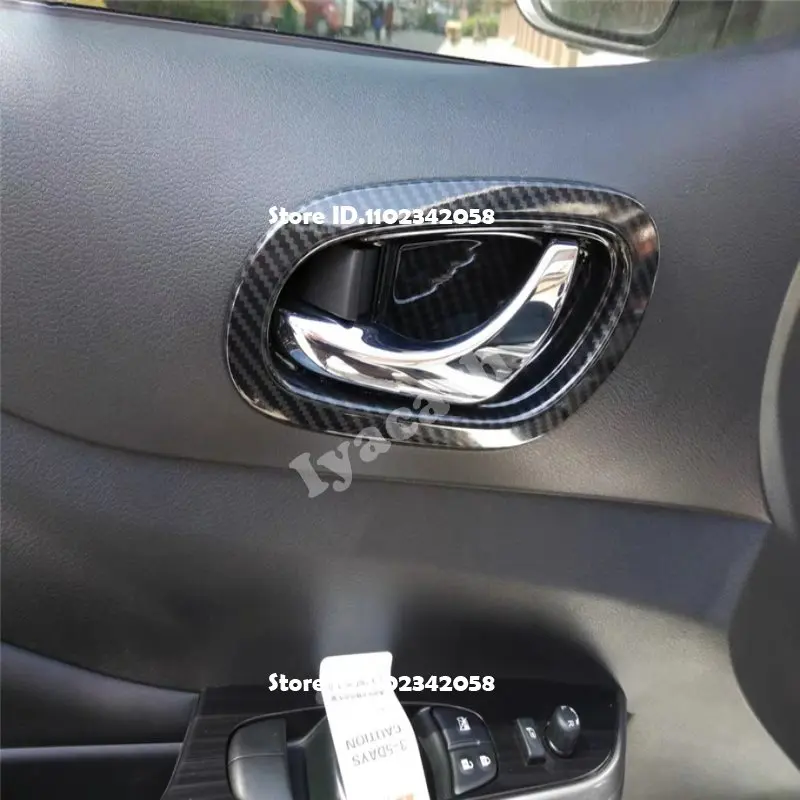 For Nissan Navara NP300 ST 2014-2020 Interior Accessories MT AT Gear Shift Panel Inner Door Handle Window Switch Cover Trim view 4