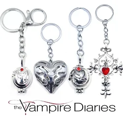 The Vampire Diaries Keychain Elena Gilbert Pendant Key Chains Movie Jewelry Trinket Keyholder Creative Keyrings llavero chaveiro