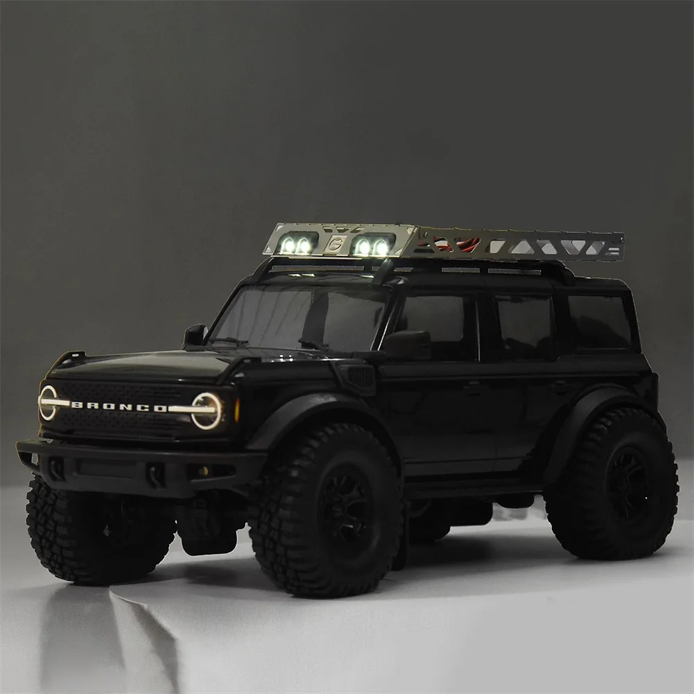 Rc 1:18 rack de bagagem de teto de aço inoxidável modelo t trx4m scx24 simulação decoração carro de controle remoto acessórios rc g180t