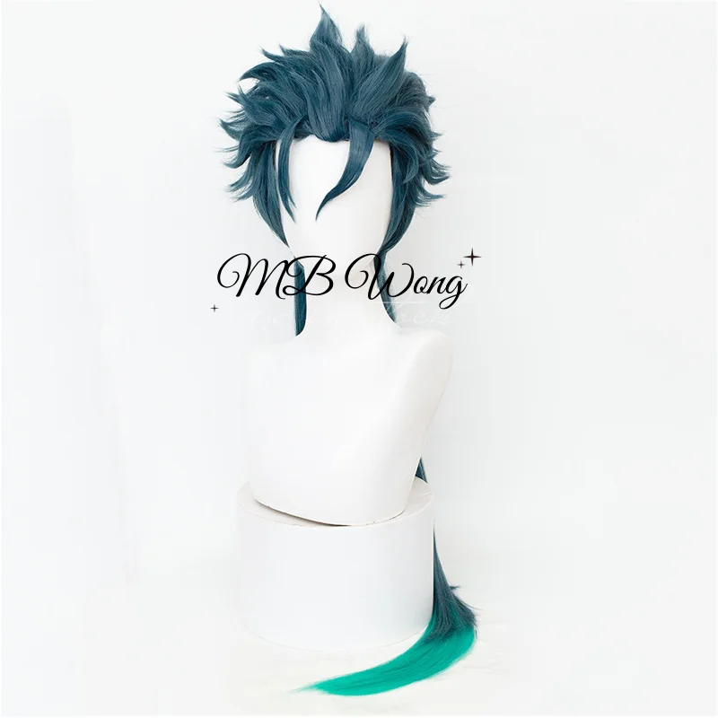 New Game Wuthering Waves Jiyan Cosplay Wig 80cm Green Wig Mutant Resonators Adult Halloween Carnival Uniform Christmas Prop