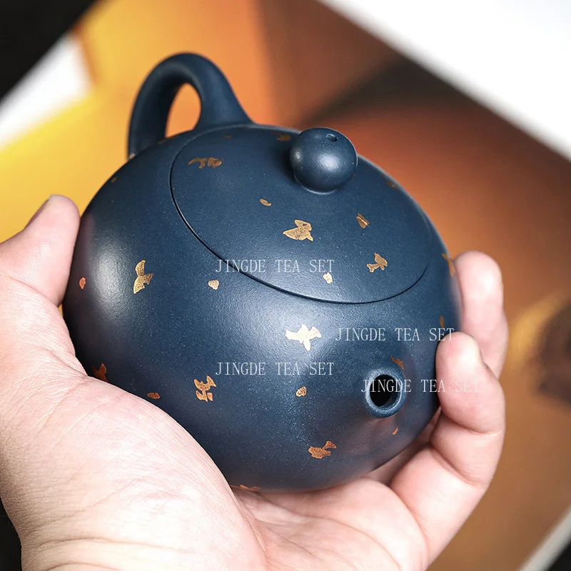 210ml Xishi Yixing Teapot Tianqing Mud Teapot Kung Fu Tea Set Small Capacity Ball Hole Pu'er Tea Pot Household Chinese Tea Set